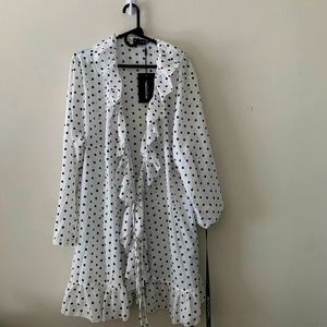 Black and white wrap style dress size 2x